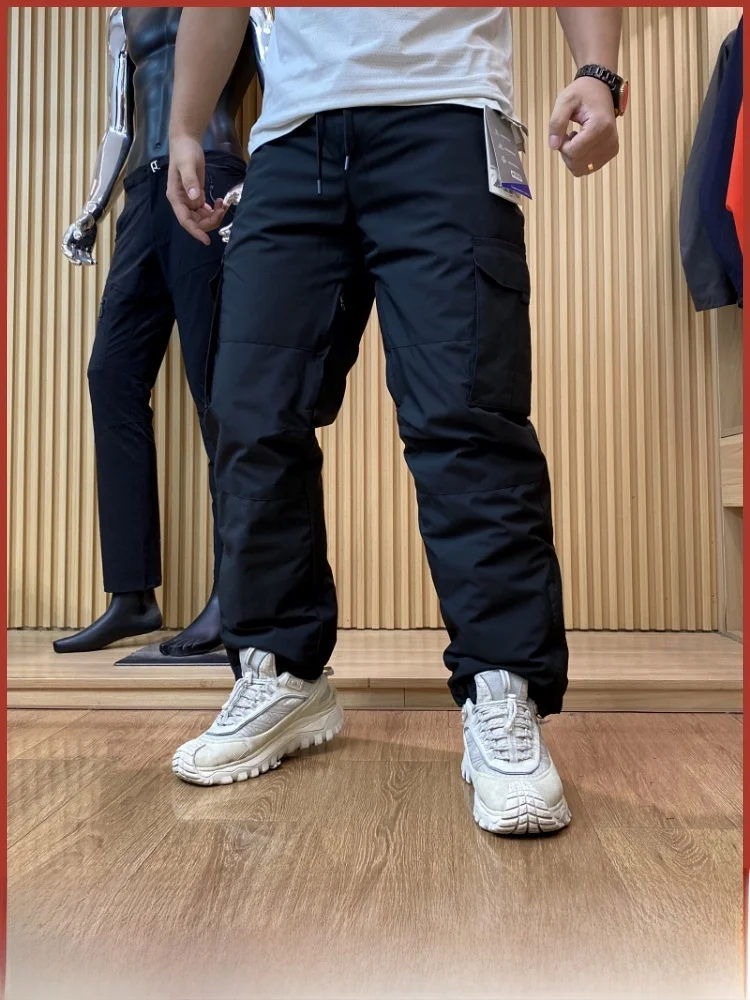 

Уличная мужская удобная свободная рабочая одежда, повседневные брюки, ветрозащитные хлопковые брюки с регулируемым отверстием для ног на осень-зиму