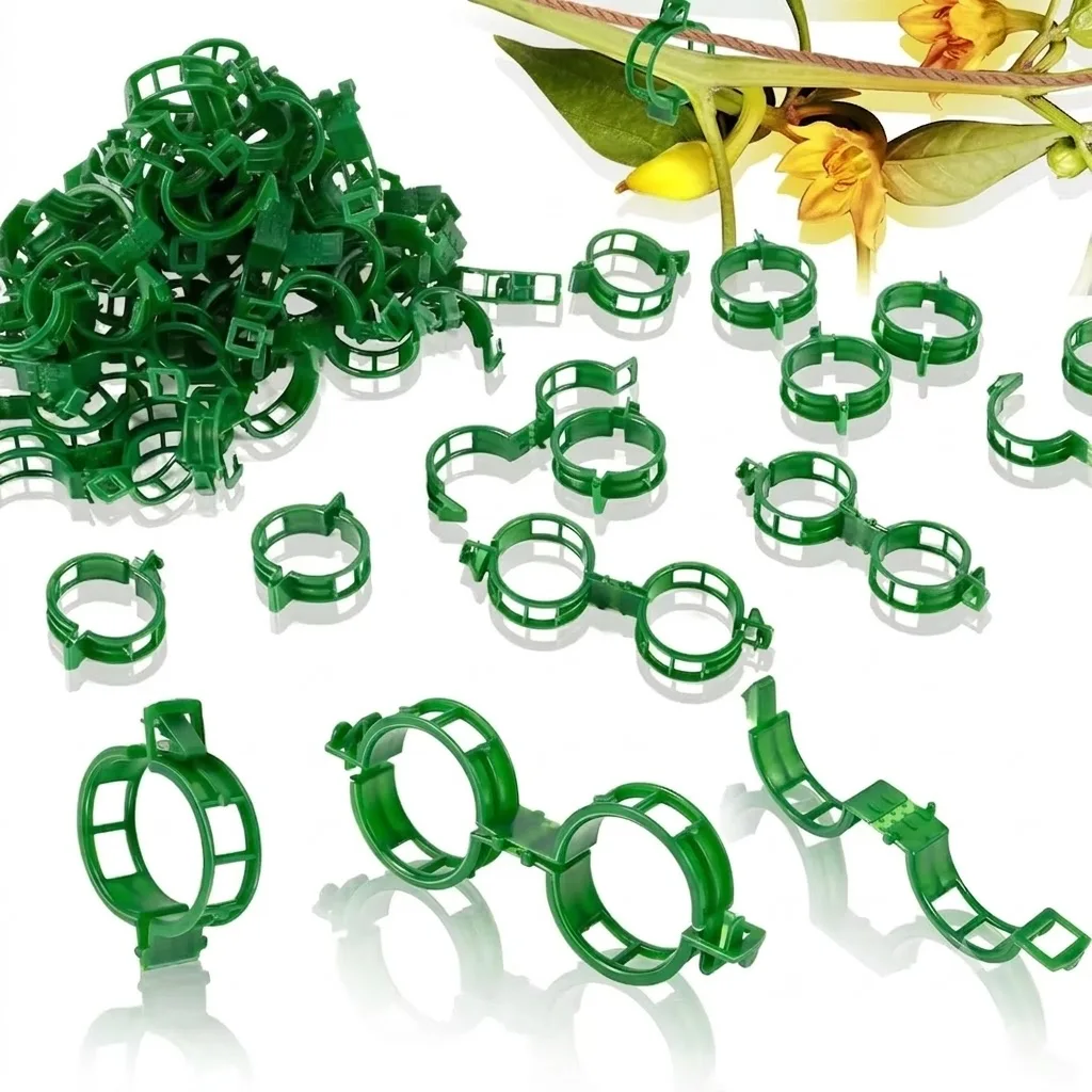 Plastic Garden Vine Strapping Clip 100 300 Pcs for Climbing Plants Tomato Grape Plants Stalks Holder Plant Support Clips Fixture