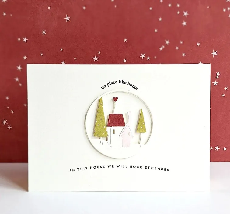 

Piggy Craft metal cutting dies cut die mold Christmas House tree ring Scrapbook paper craft knife mold blade punch stencils dies