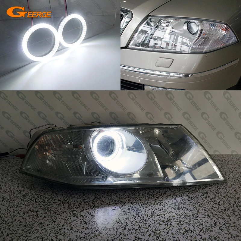 

For SKODA OCTAVIA MK2 2004 2005 2006 2007 2008 Day Light Ultra Bright SMD LED Angel Eyes Kit Halo Rings