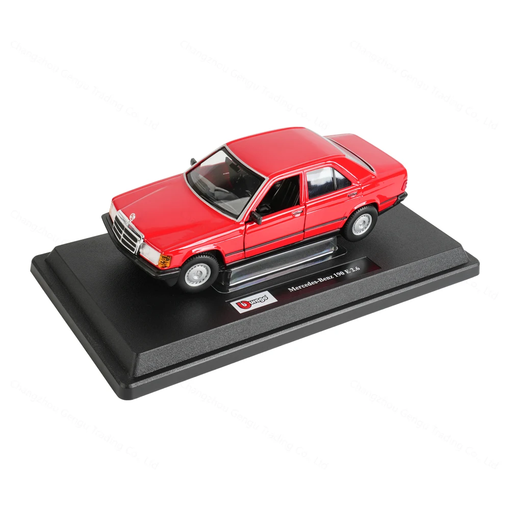 Bburago 1:24 Mercedes-Benz 190 E Alloy Racing Car Alloy Vehicle Diecast Pull Back Cars Model Kolekcja zabawek Prezent