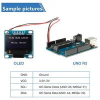 1-10pcs Original 0.96 inch oled IIC Serial White OLED Display Module 128X64 I2C SSD1306 12864 LCD Screen Board For Arduino 3