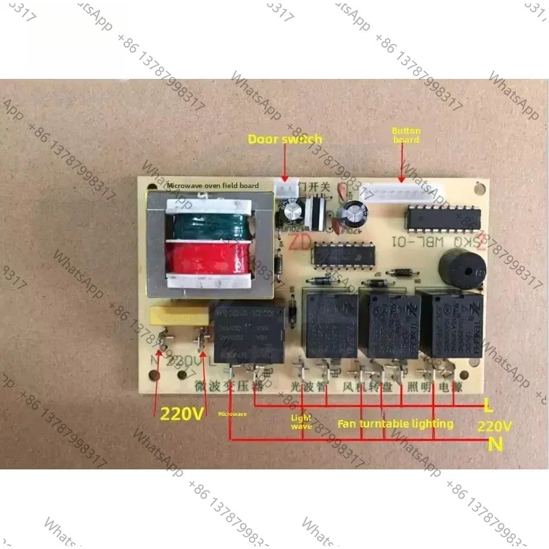 Universal Microwave Oven Computer Board Modification Circuit Board Repair Parts Replacement Component for Home Appliance