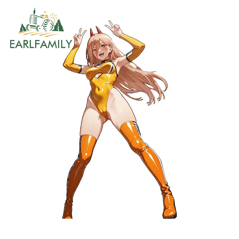 

EARLFAMILY Power Racing Suit Creative Alluring Car Stickers Attractive Anime Car Door Decal Waterproof Sunscreen Car Accessories