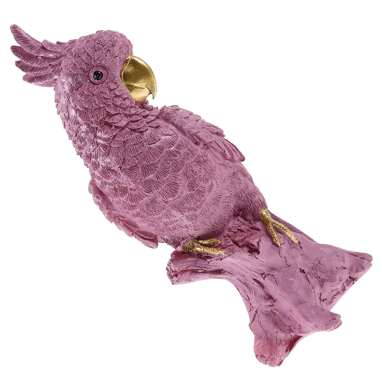 

Lifelike Parrot Ornament in Resin Material for Table Desk Cabinet Patio Yard Indoor Outdoor Decoration Small Bird Adornment