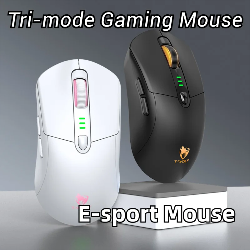 

X5 Gaming Mouse Wireless Bluetooth Tri-Mode Lightweight Up to 12800 DPI Long Battery Life With Anti-Slip Stickers For E-Sports