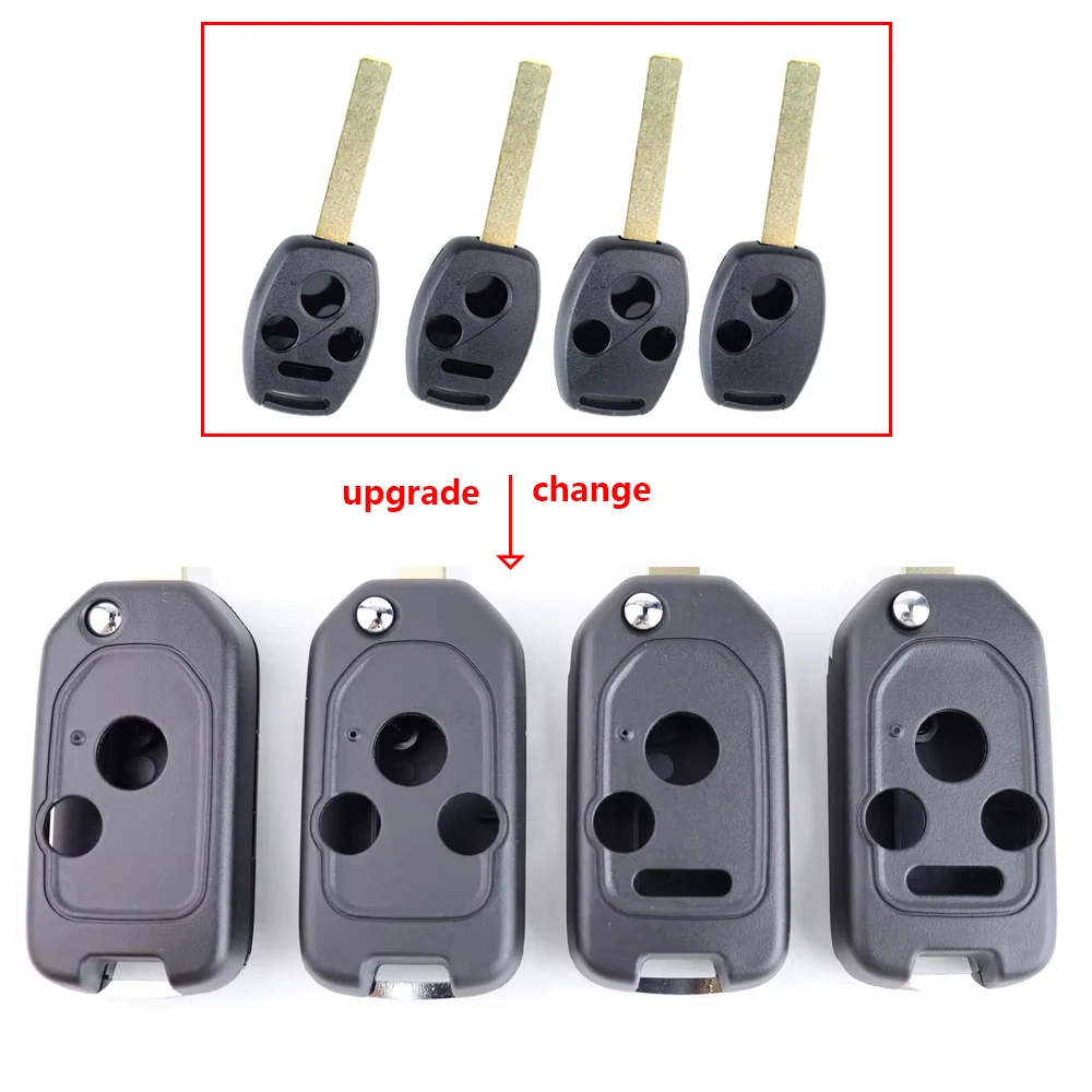 2 3 4 Bottons/Modifying Car Key Fob Case Shell Housing for HONDA Accord CRV Pilot Civic Fit Insight Ridgeline HRV Jazz 2008