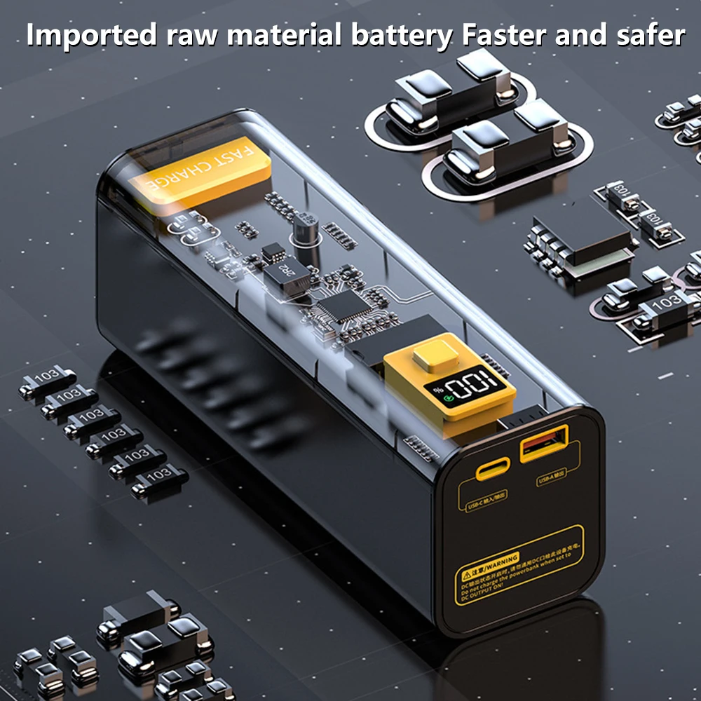 18650/21700 Battery Charger Case DIY Set PD22.5W Power Bank Shell Fast Charging Power Supply Battery Storage Boxes Type-C