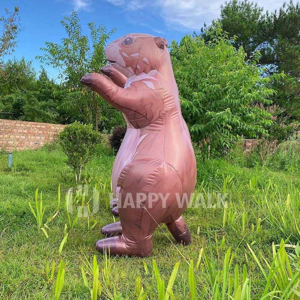 2M Inflatable Groundhog Costume Realistic Cosplay Squirrel Clothing for Halloween Party Dress Up Suit