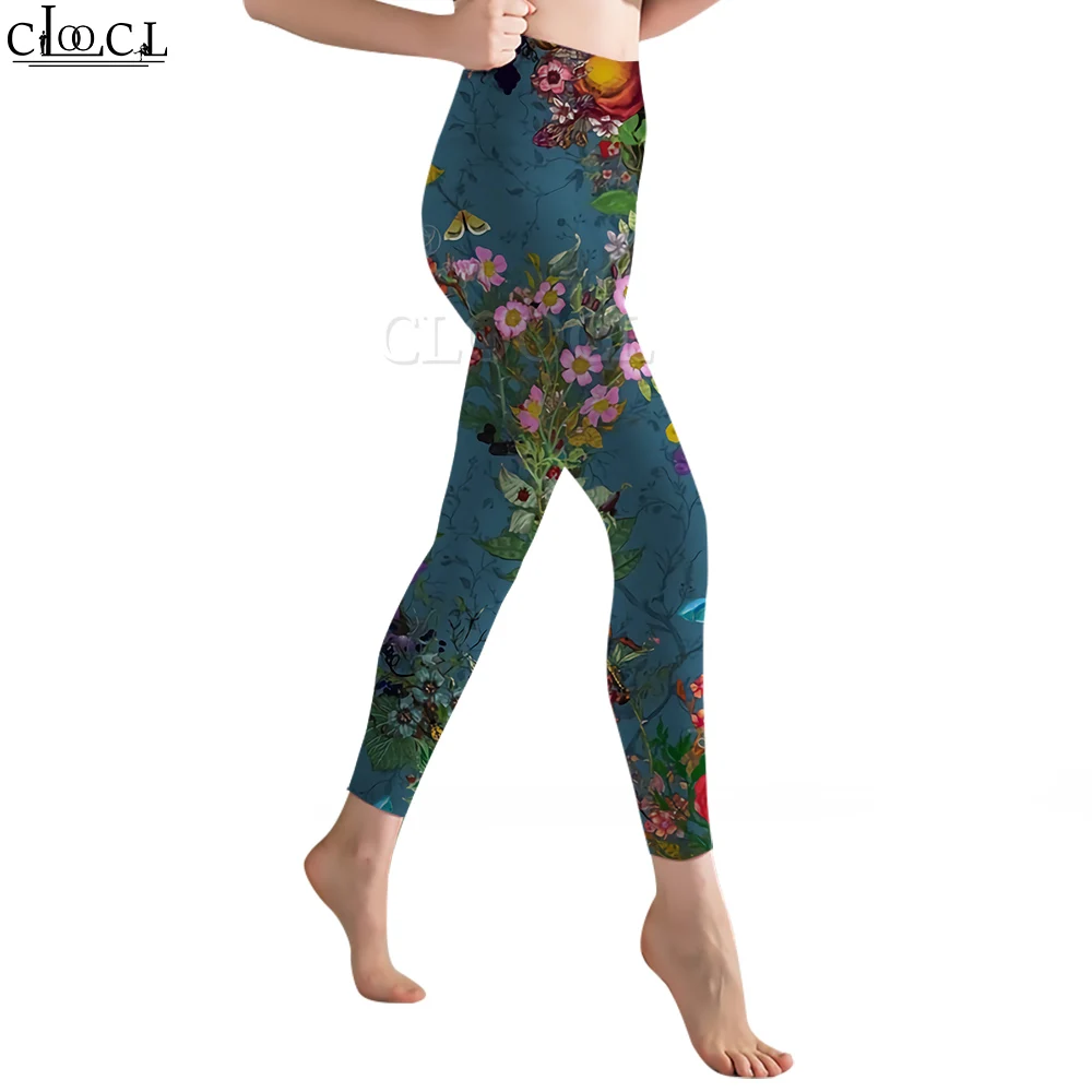 

CLOOCL Women Legging Vintage Bouquet Pattern 3D Printed Trousers High Waist Stretch Sports Legging Jogging Fitness Yoga Pants