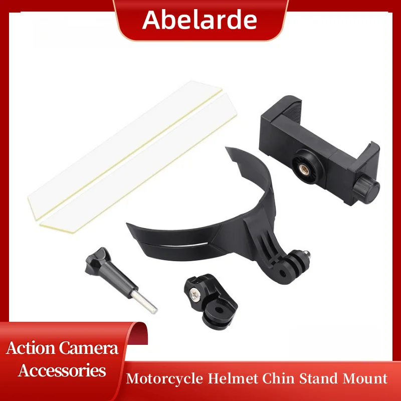 ​Motorcycle Helmet Front Chin Stand Camera Holder for GoPro Hero DJI Osmo Action Insta360 Action Camera Accessorie Helmet Strap