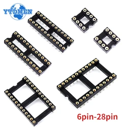 10PCS Circular IC Socket DIP6 DIP8 DIP14 DIP16 DIP18 DIP20 DIP24 DIP28pin Connector Socket 6 8 14 16 18 20 24 28pin New Original