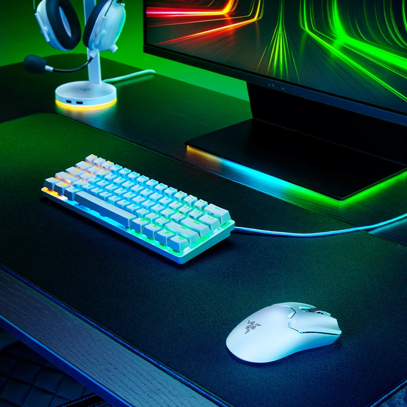 Imagem -05 - Razer Huntsman Mini Clicky Linear Switch Layout dos Eua Teclado para Jogos 60 com Interruptor Óptico. Teclas Pbt Duplas.