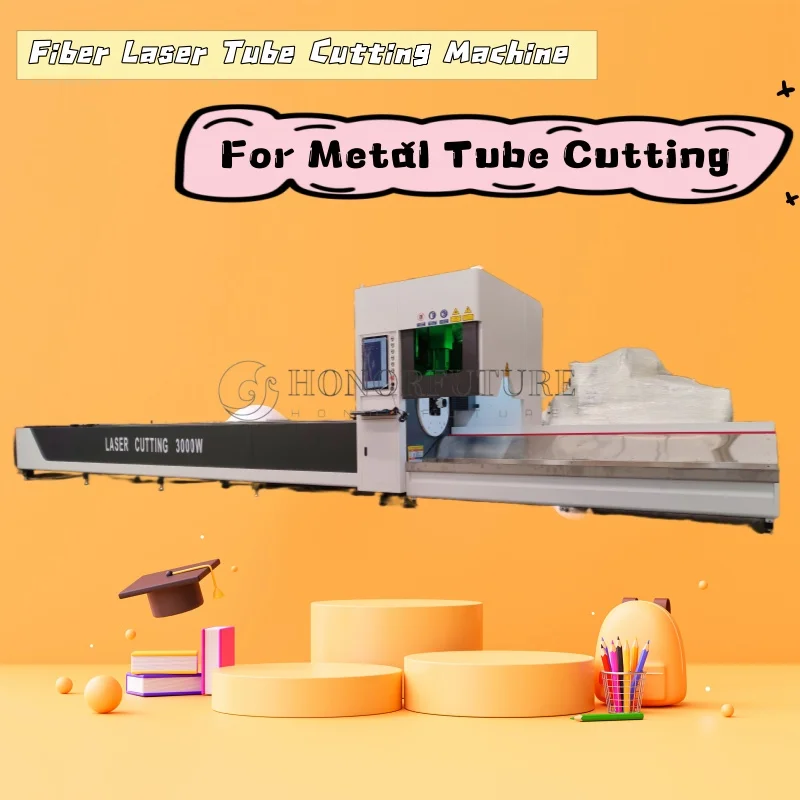 Direct Factory Sale Fiber Laser Pipe Cutting Machine 3000w Lazer Tube Cutter for Metal Round Square Tube I-Beam T-Beam Cutting