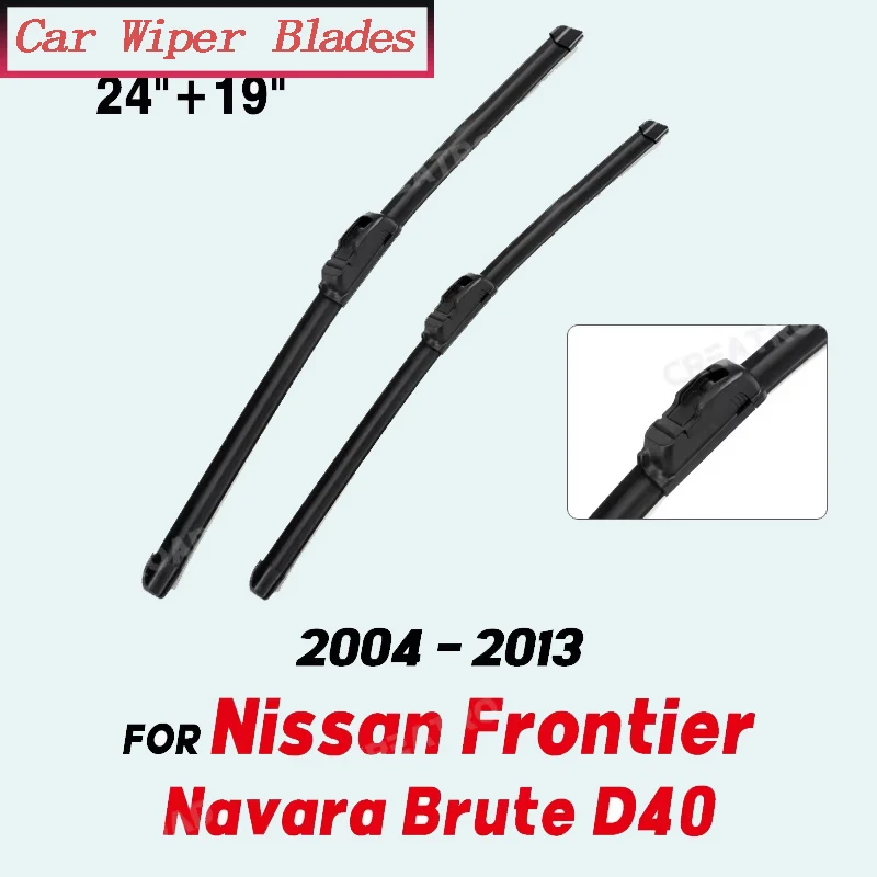 

Wiper LHD Front Wiper Blades For Nissan Frontier Navara Brute D40 2004 - 2013 Windshield Windscreen Clean Window 24"+19"