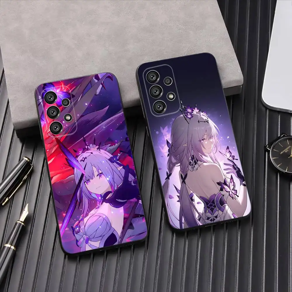 

H-Honkai Castorice Star R-Rail Phone Case For Samsung Galaxy A13,A21s,A22,A31,A32,A52,A53,A71,A80,A91 Soft Black Shell
