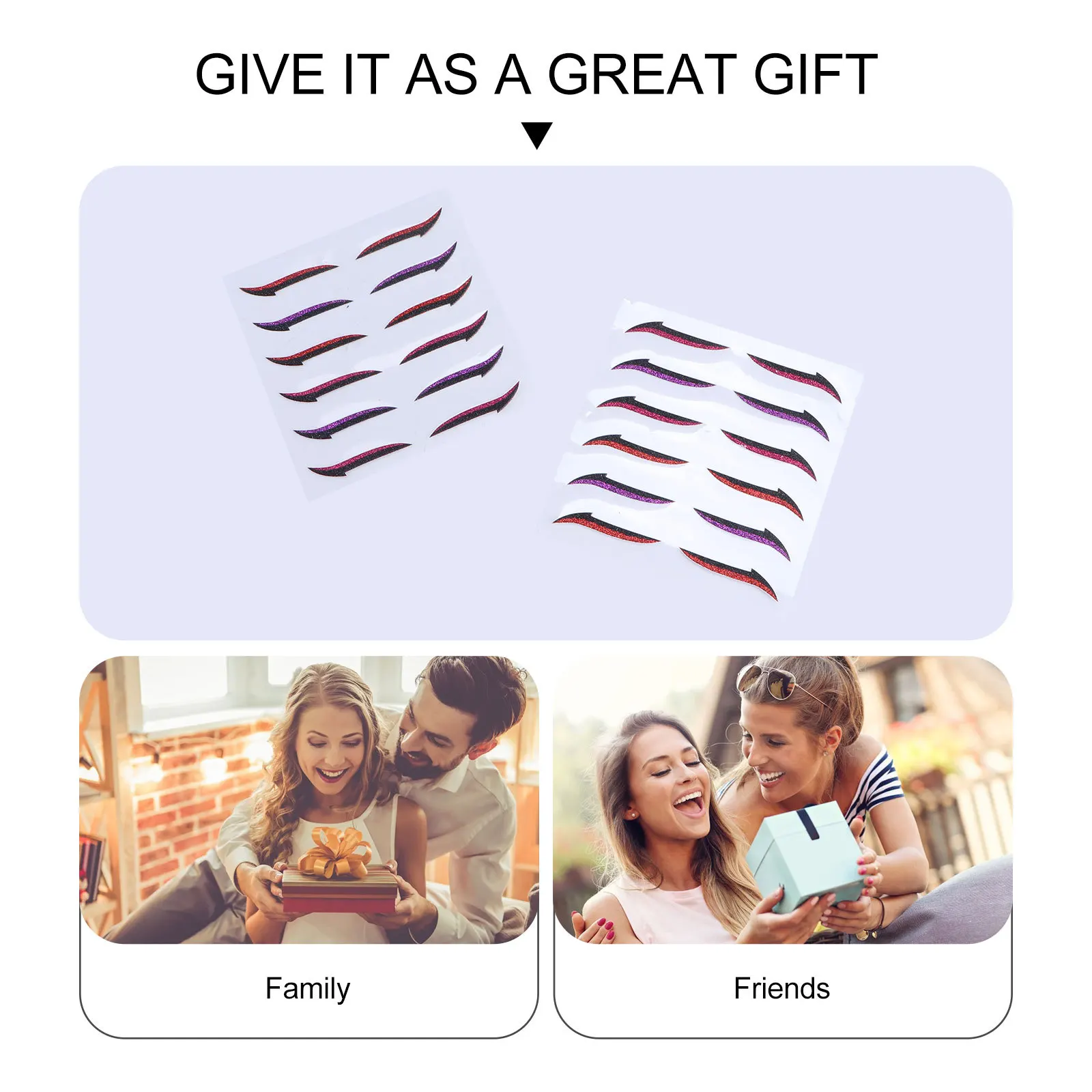 12Pairs ملصقات الجفن المزدوج كحل الشريط قابلة لإعادة الاستخدام مقاوم للماء Sweatproof موضة أدوات ماكياج العين غير مرئية ذاتية اللصق #1