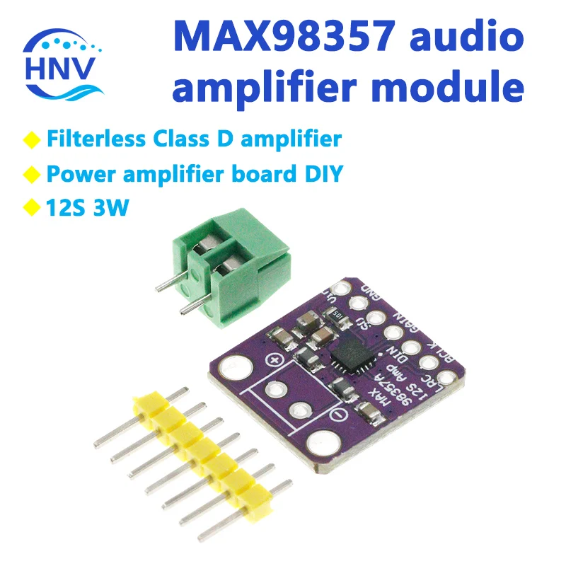 Max98357 I2S 3W Class D Amplifier Breakout Interface Dac Decoder Module Filterless Audio Board For Raspberry Pi Esp32