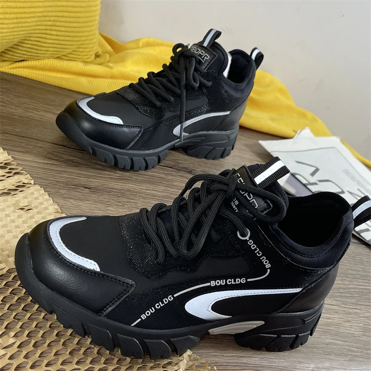 

Женские высокие повседневные кроссовки Mela из кожи, без шнурков, на весну-осень, мягкие, нескользящие, модные, для мам и пап