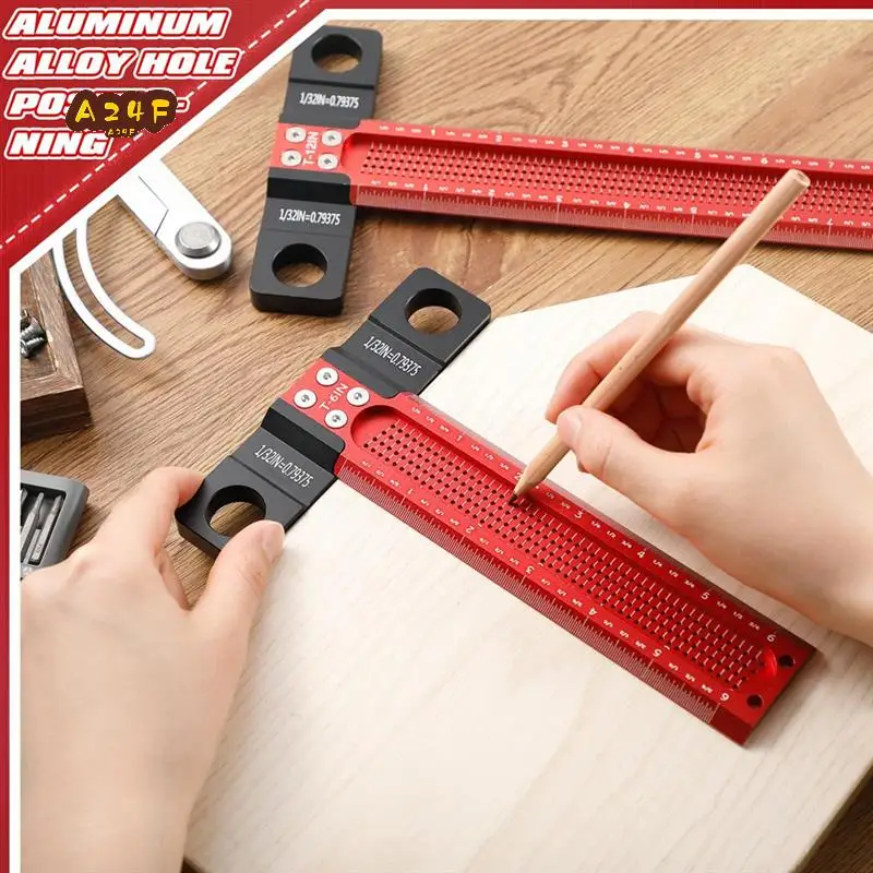 

A24F-2 Pcs Precision Marking T Ruler Woodworking Scriber T Square Ruler 12 Inch 6 Inch Architect Ruler For Carpenter Work