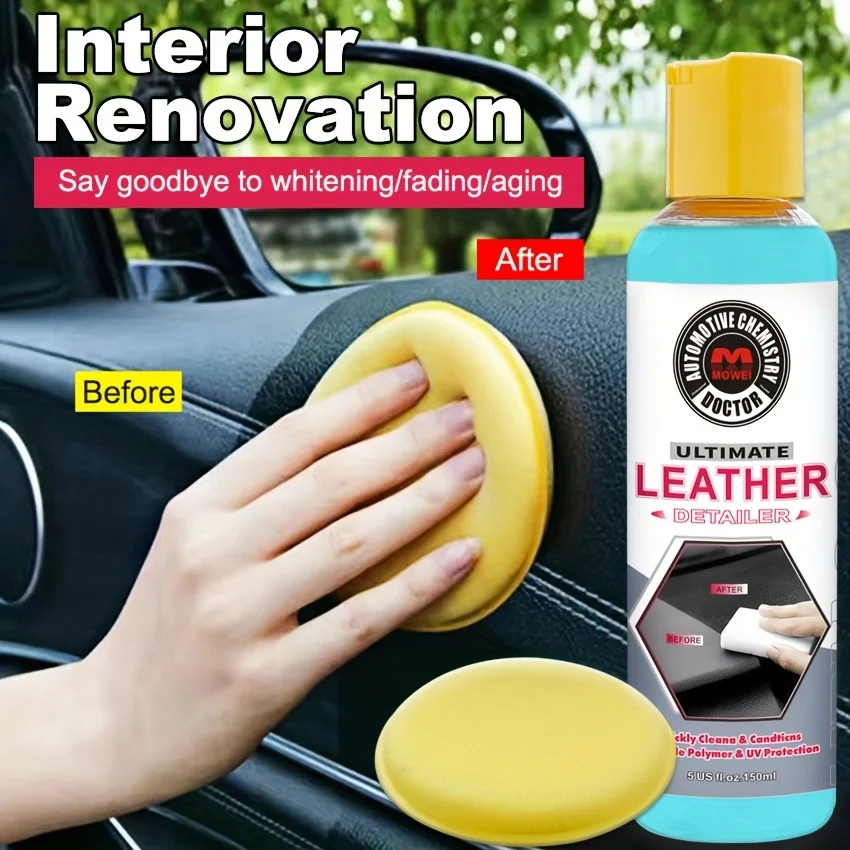 Car Interior Update Cream - Dashboard and Leather Conditioner, Tire Gloss, Plastic Recovery Agent, Anti-Uv, Non-Greasy, Car Beauty Care