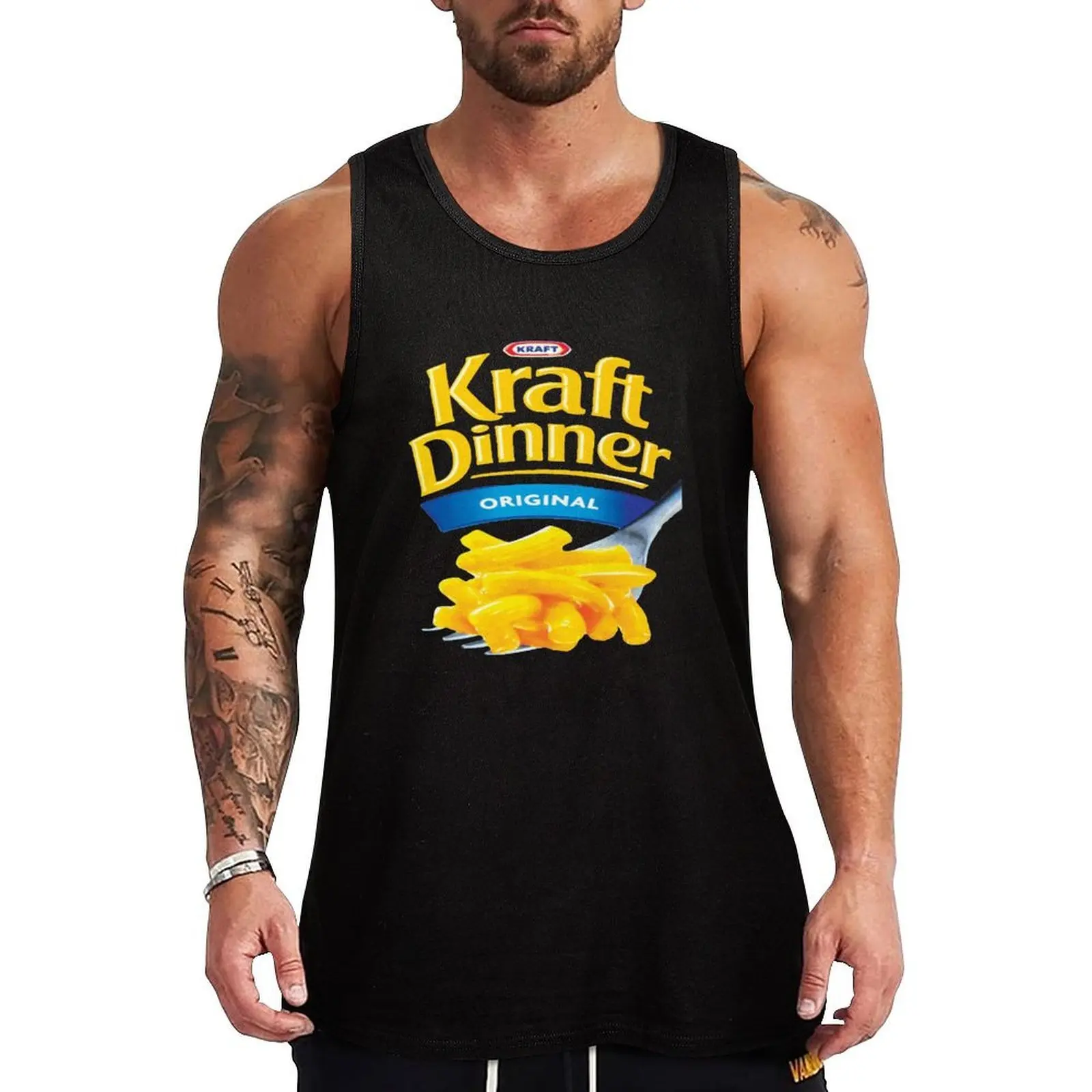 

Kraft Dinner Tank Top Men's summer clothes T-shirt Men's gym gym clothes man fitness