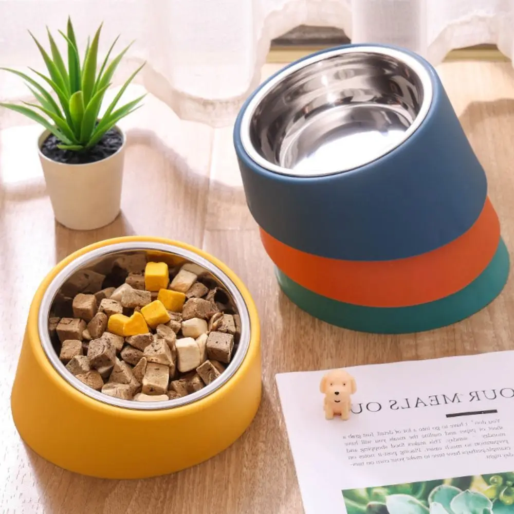 Stainless Steel Detachable Bowls with Sturdy Holder Ergonomic Raised Dog Feeder Perfect for Healthy Eating & Stylish Home Decor