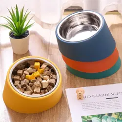 Stainless Steel Detachable Bowls with Sturdy Holder Ergonomic Raised Dog Feeder Perfect for Healthy Eating & Stylish Home Decor