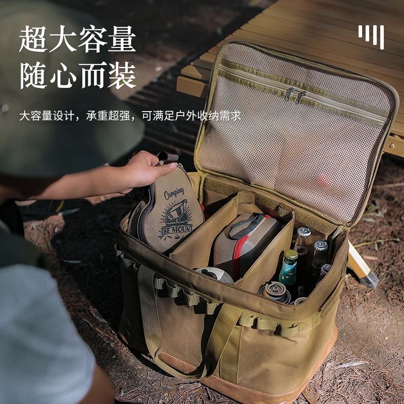 

Outdoor tote bag Anti-collision storage box Camping waterproof grocery Cutlery Kitchenware storage Multifunctional picni