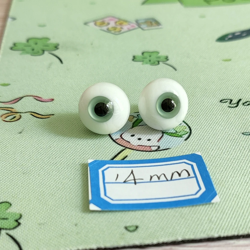 6mm 8mm 10mm 12mm 14mm 16mm 70cm ID75 MSD YOSD SD BJD doll Glass Eyes Eyesball JDHA03 Green Color