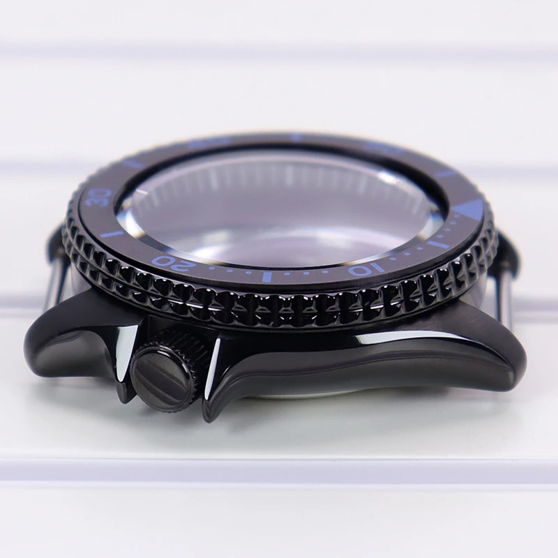 42mm PVD-Uhrengehäuse mit schwarzem Ring und Lünette, Saphirglas für Modifikationen SKX007 NH35 NH36, massives Edelstahlgehäuse, Ersatzteile – Detail 6
