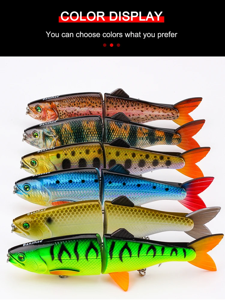 Swimbait Angeln 20 cm 90g 3,17 unzen Köder Sinkende Wobbler Künstliche Harte Angeln Köder Multi Segmente 2-gelenk Köder Für Hecht Bass – Detail 9