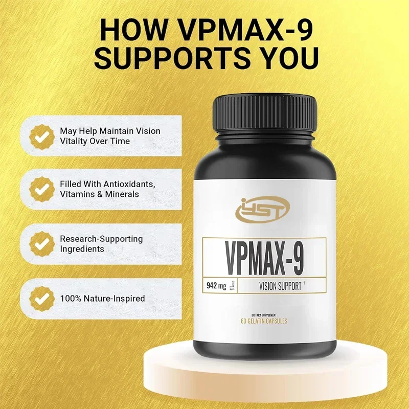 

VpMax-9-Дополнитель для ухода за глазами и антиоксидант, содержащий витаминами под глазами, лютеином, ликопеном и экстрактом клюквы -60 капсул