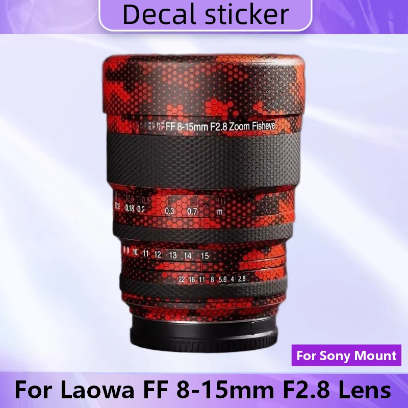 Für Laowa FF 8–15 mm F2.8 für Sony Mount Objektiv Aufkleber Vinyl Wrap Film Objektiv Körper Schutz Aufkleber Schutz Mantel 8 15 F2.8