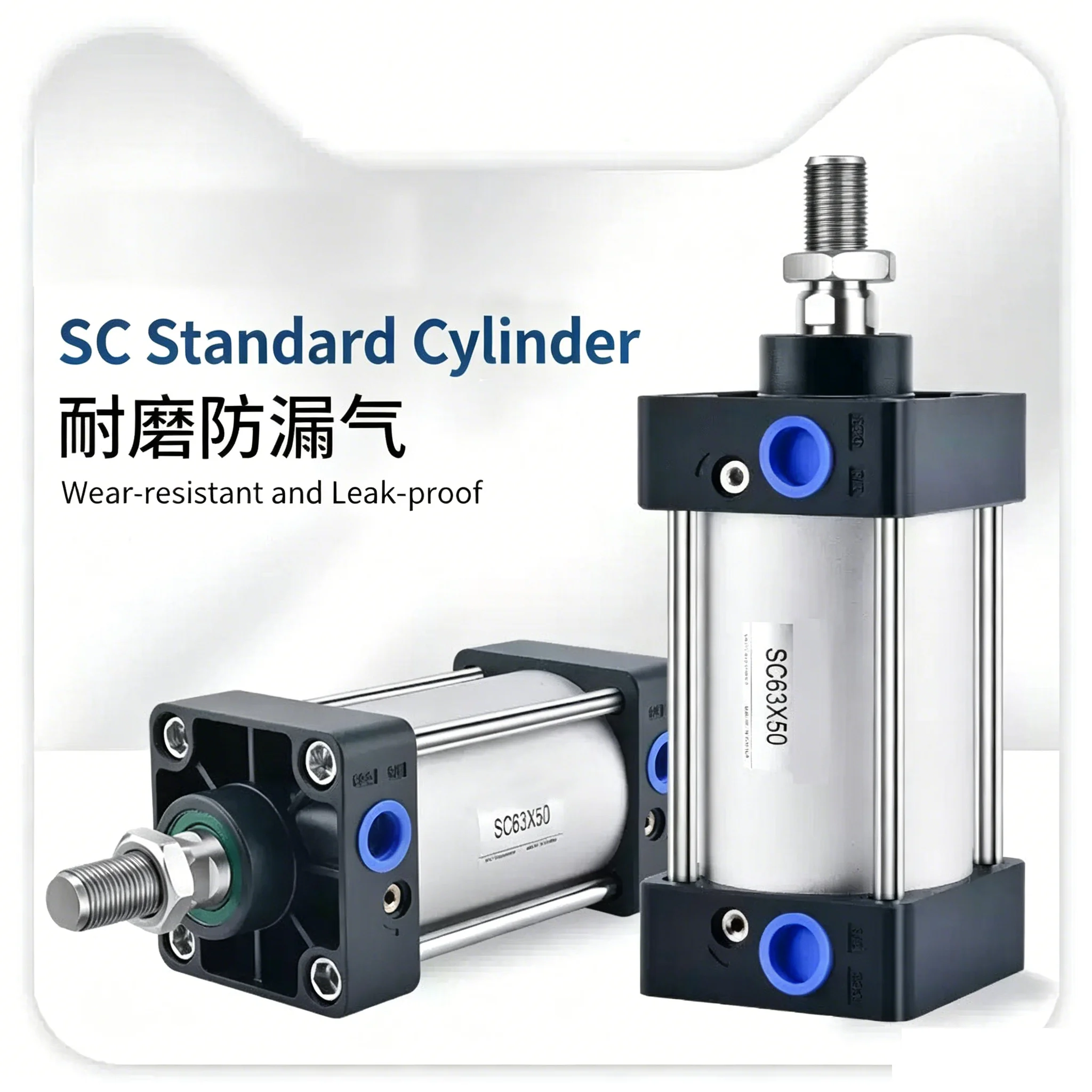 Cylinders SC160/200mm Bore Standard Air Pneumatic Cylinder  Double Acting SC 25-1000mm Stroke Piston Big Thrus Cylinders