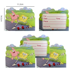 Hot Sponge Cartoon Bob Invitations Card Star Party Happy Birthday Party Decorations Kids Favors Invitation Cards Greeting Card