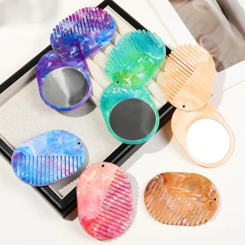 Расческа-для-волос-с-мраморным-принтом-портативная-с-зеркалом-складное-дорожное-зеркало-для-макияжа-акриловая-расческа-2-в-1-для-женщин-аксессуары-для-волос