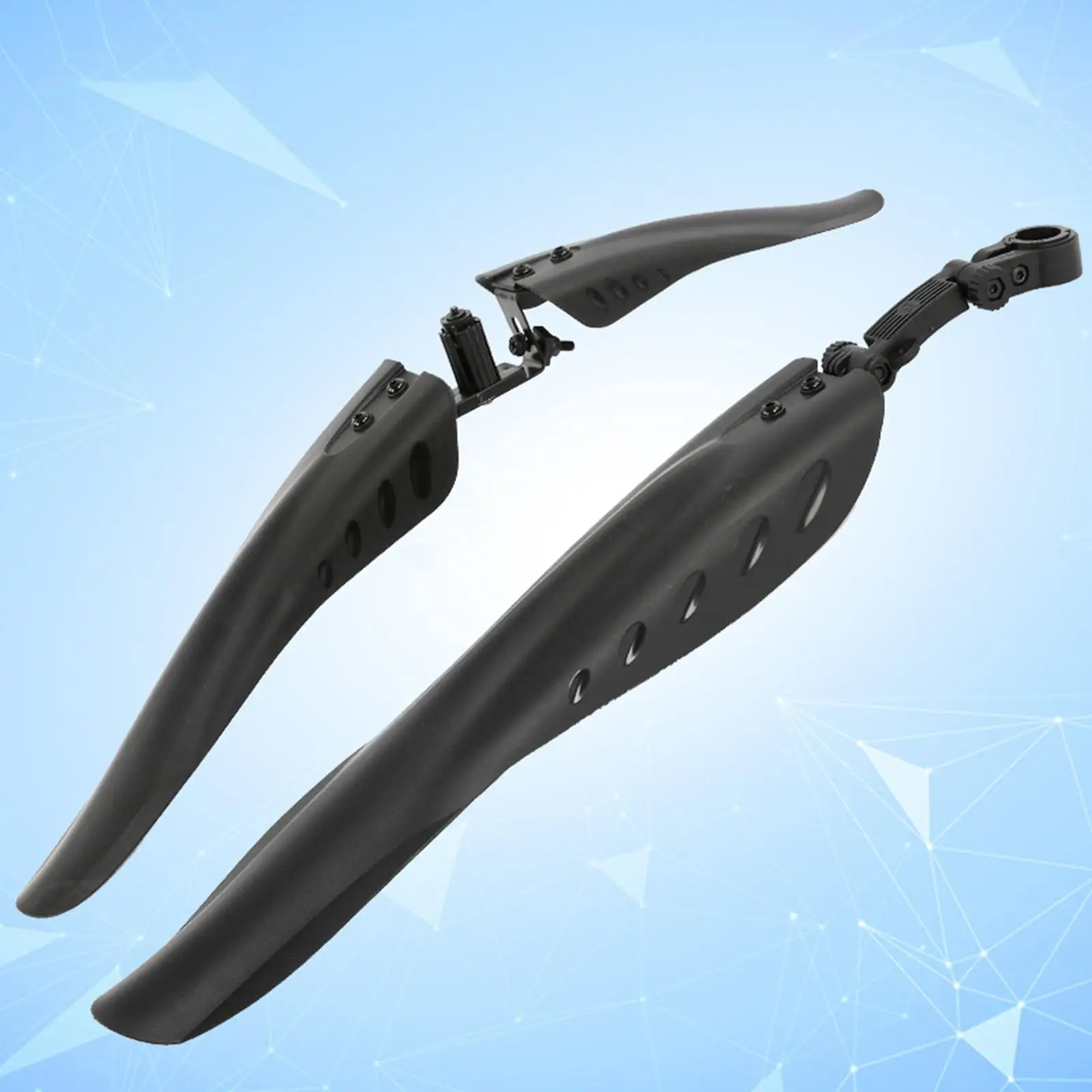 Wide Adjustable Bike Mudguard Set Front Rear Detachable Fenders for MTB Fat Bike and Road Bicycles - view 6