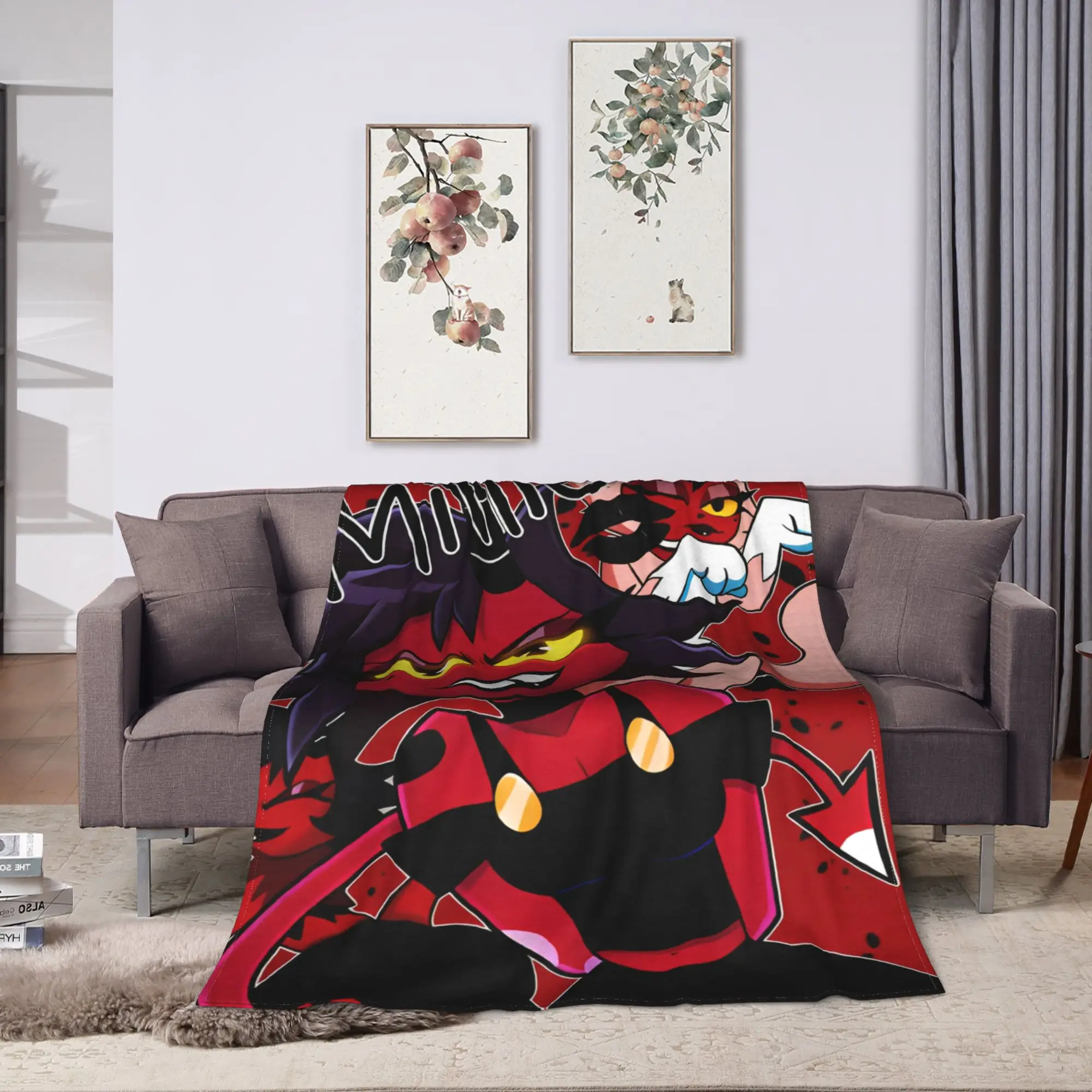Super Soft BlanketBoy Girl Decorative Helluva Boss Loona  Throw Blanket  Flannel Bedspread Home Decor Comfortable Sofa Bed Cover