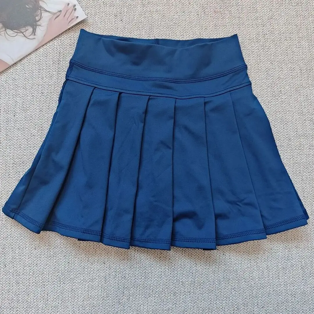 

8.22 Children Clothes Summer Baby Girls Navy Yoga Pleated Skorts Bottom