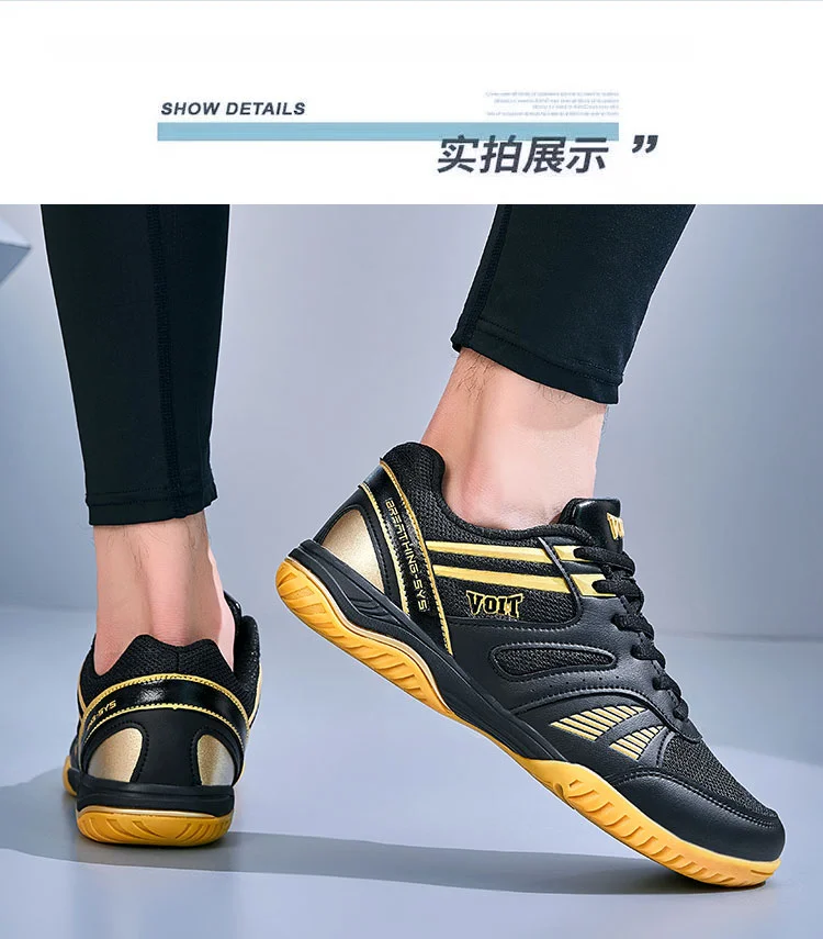 Top Quality Couple Badminton Sneakers Tennis Shoes Brand Wearable Indoor Court Sneakers Table Tennis Shoes Anti-slip