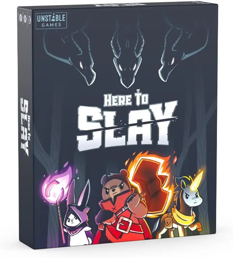 Here To Slay Base Game - Adventure RPG Dice Rolling Card Game, Suitable for Teenagers and Adults -2-6 Players, Hand Management