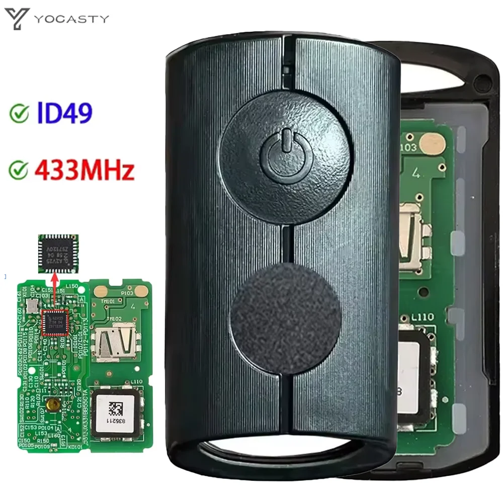 YOCASTY Original Motorcycle Remote Control Key Fob 433MHz ID49 Chip For YAMAHA XMAX XMAX300 NVX NVX155 AEROX JAUNS QBIX