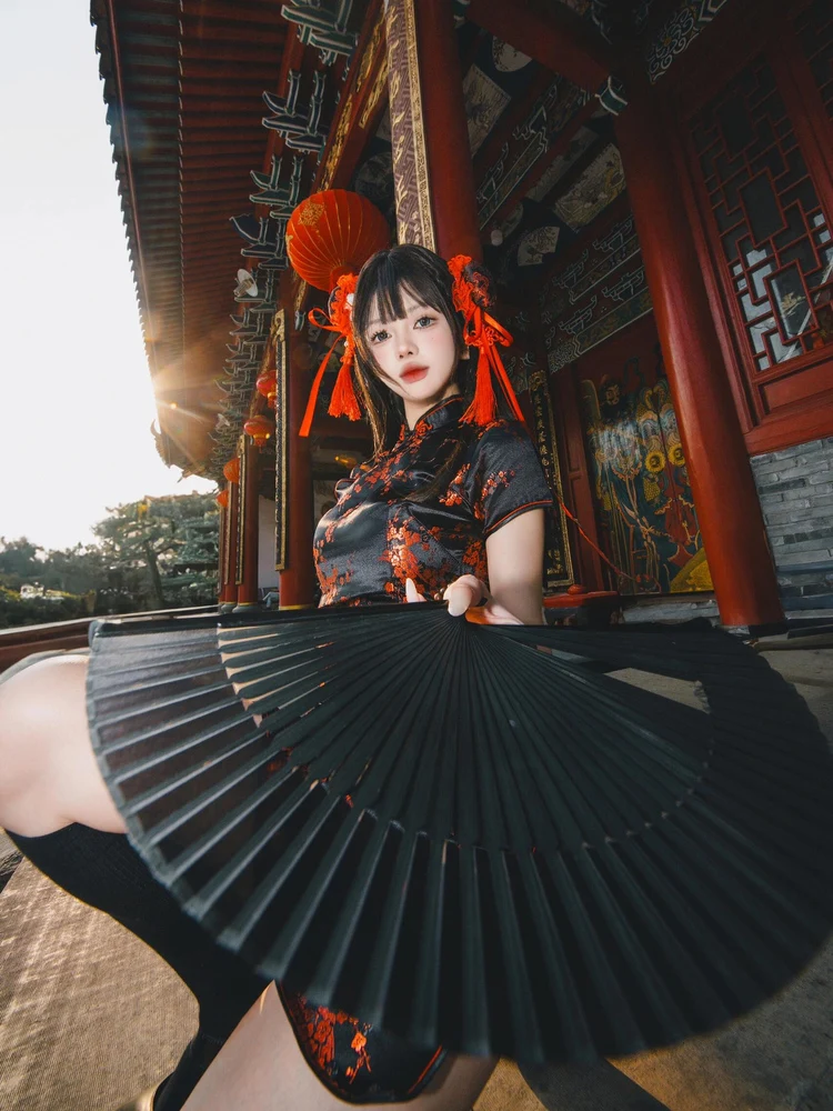 تنورة صينية جديدة من Sle Dr loween Cisas Cosplay orm تنورة خادمة ناعمة للفتيات ملابس يومية #4