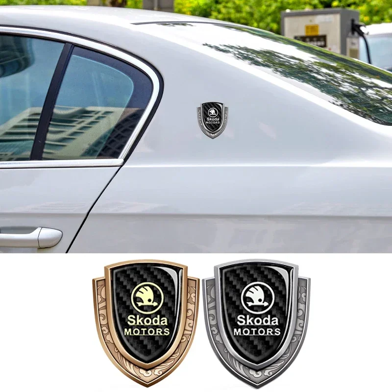 

Эмблема с логотипом автомобиля из углеродного волокна для логотипа Skoda Octavia A7 Superb 2 Fabia Rapid Yeti Kodiaq Kamiq, внешние аксессуары для авто