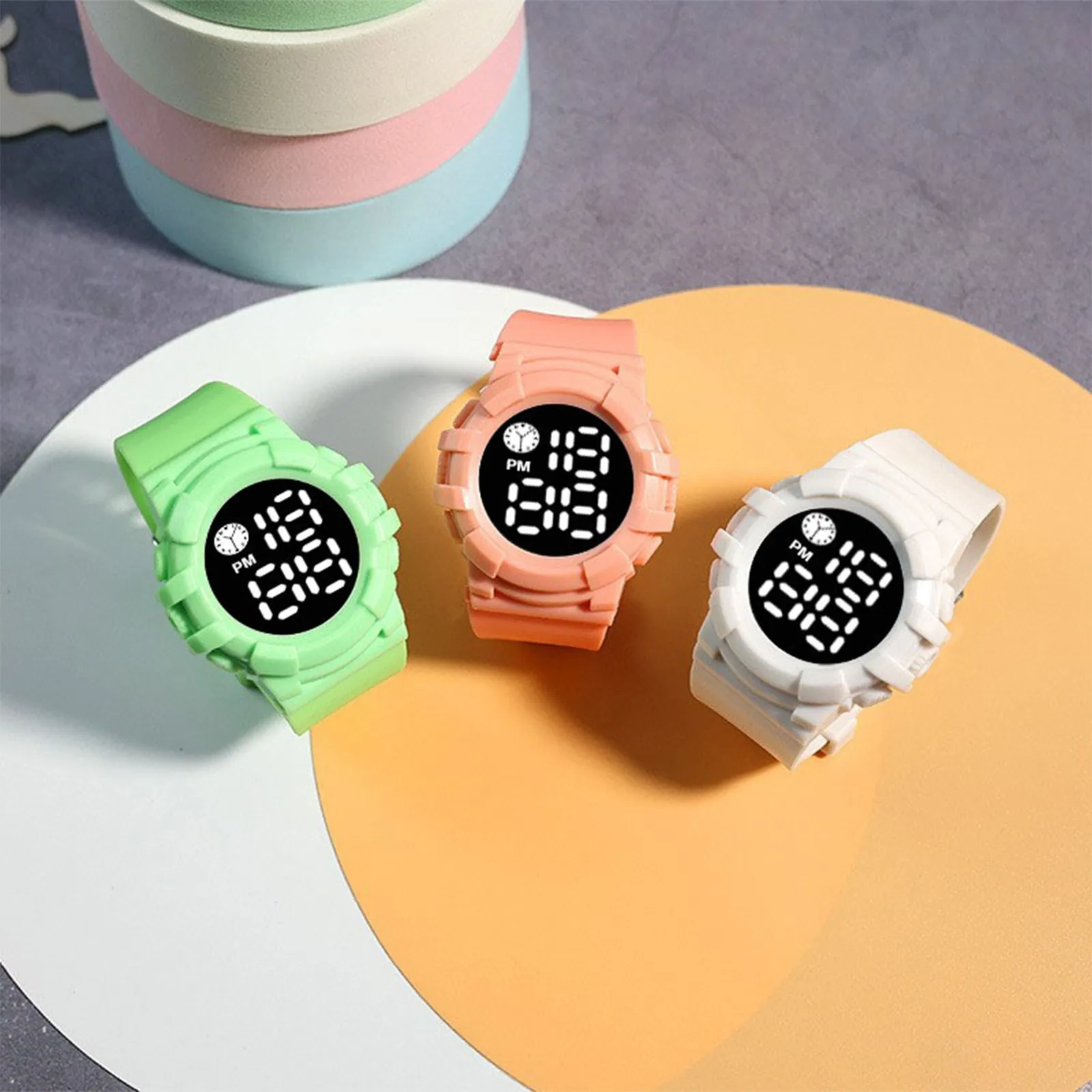 Childrens Sports Watch Suitable Outdoor Silicone Strap Electronic Watches Of Students Led Display Wristwatch Clock Reloj NiñOs