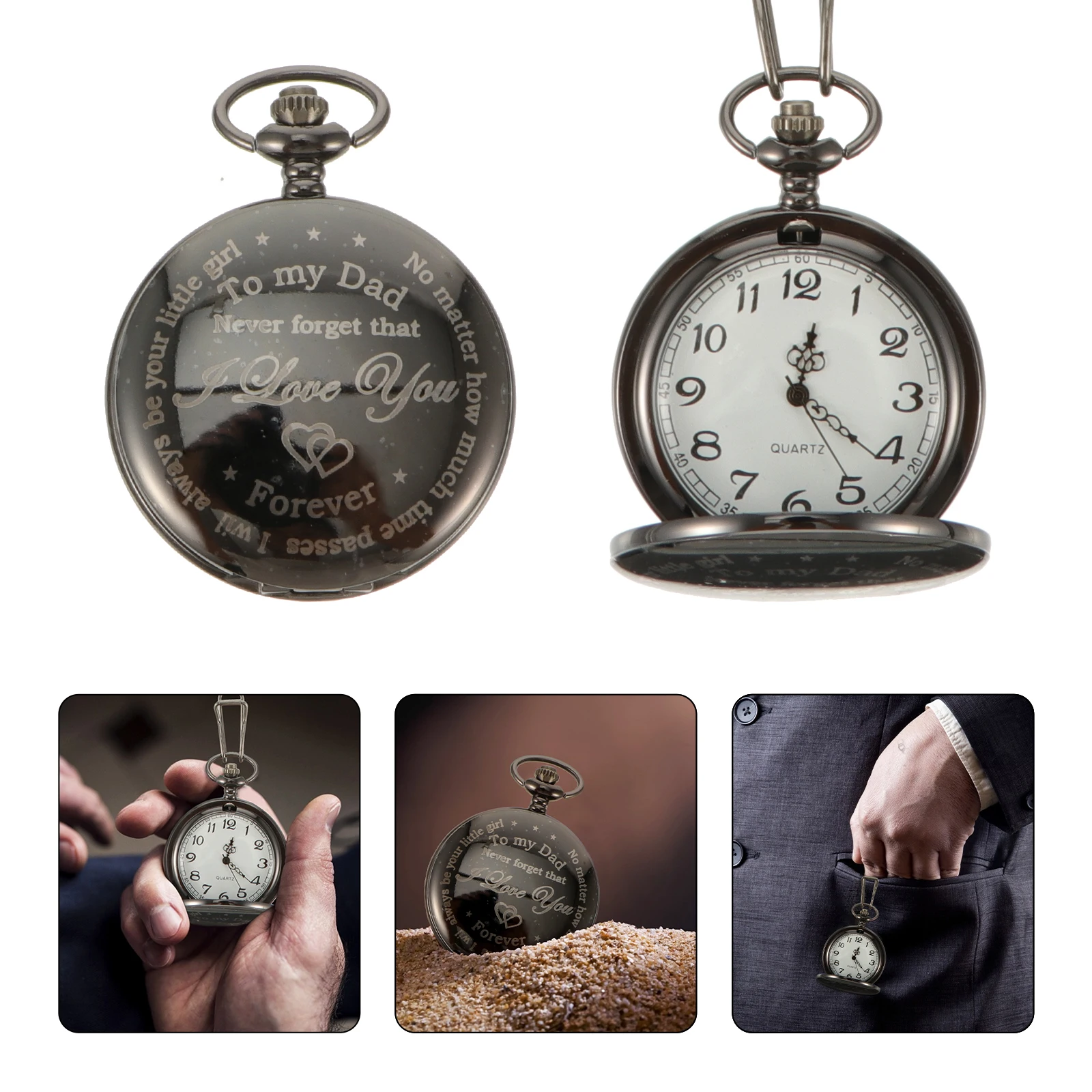 

Vintage Pocket Watch Necklace Clothing Accessories Hanging Quartz Movement Pendant