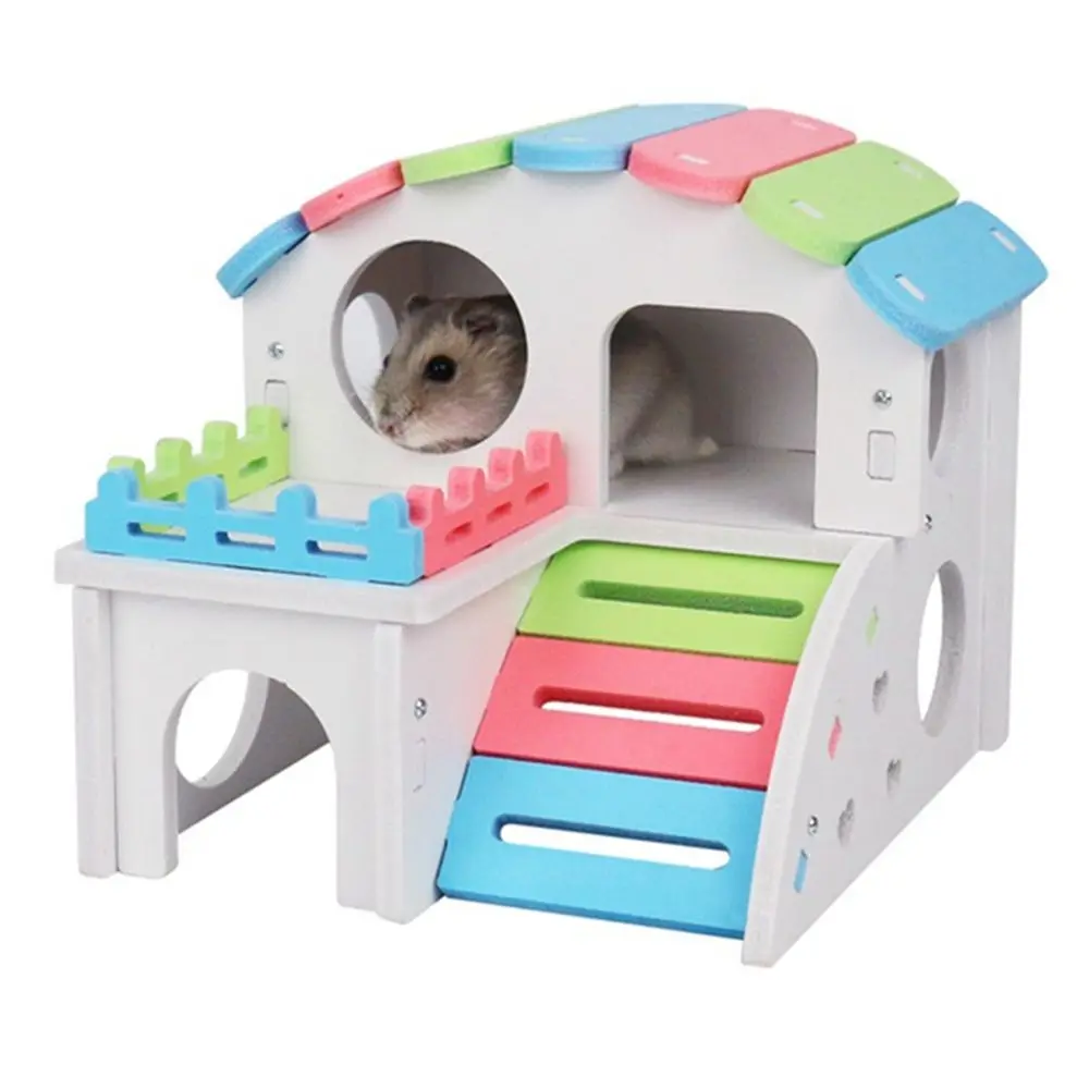 Layer Villa Guinea-pig Rainbow Staircase Hut DIY Chinchilla Pet  Assemble Hamster House Hamster Exercise  Animal Supplies