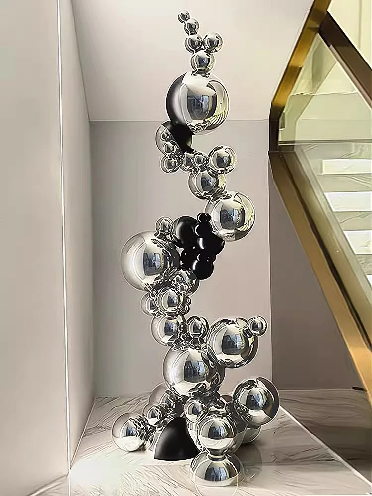 

Living room decoration large landing entrance stairs decoration light luxury high-grade handicrafts sculpture soft decoration