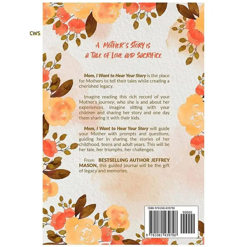 3X Mom I Want To Hear Your Story Journal A Mother's Guided Journal Multipurpose Journal Book Portable Notebook Parents